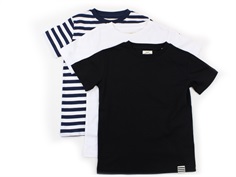 Mads Nørgaard t-shirt Thorlino black/white/stripes (3-pack)